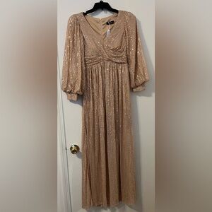 Elegant Long Sleeve Sequin Dress